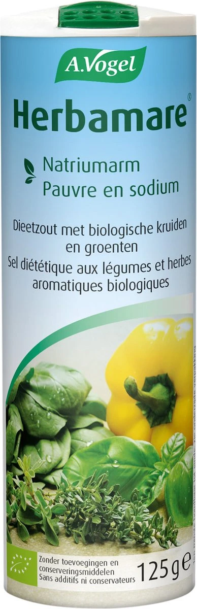 A.Vogel Herbamare Natriumarm korrels - Dieetzout met biologische kruiden en groenten. - 125 g