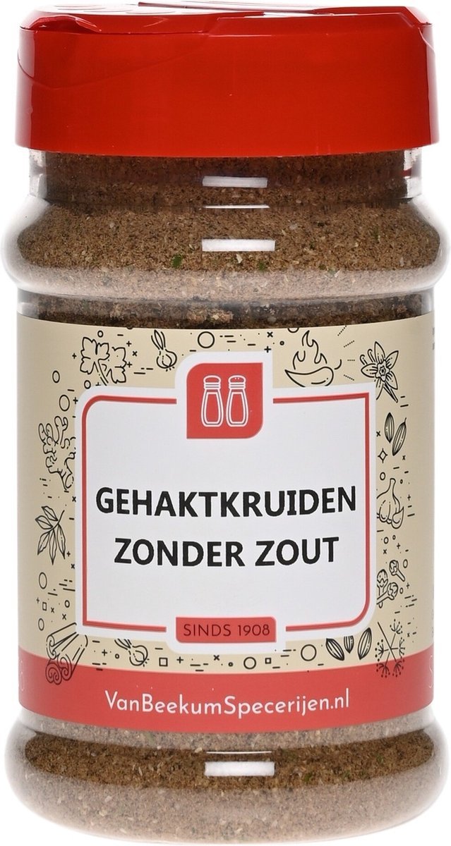 Van Beekum Specerijen - Gehaktkruiden Zonder Zout - Strooibus 150 gram